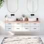 Encimera baño madera maciza tratada marrón claro 180x60x(2-4)cm de vidaXL, Encimeras - Ref: Foro24-3156167, Precio: 143,58 €,...