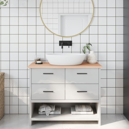 Encimera de baño madera maciza sin tratar 100x30x2 cm de vidaXL, Encimeras - Ref: Foro24-3156029, Precio: 40,64 €, Descuento: %
