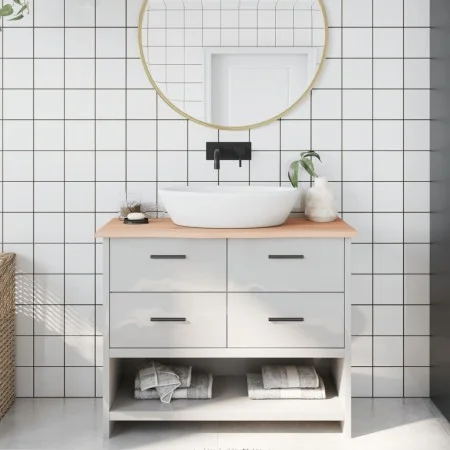 Untreated solid wood bathroom countertop 100x30x2 cm by vidaXL, Countertops - Ref: Foro24-3156029, Price: 40,26 €, Discount: %