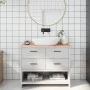 Untreated solid wood bathroom countertop 100x30x2 cm by vidaXL, Countertops - Ref: Foro24-3156029, Price: 40,26 €, Discount: %