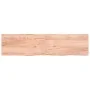 Hellbraun behandelte Badezimmerarbeitsplatte aus Massivholz, 200 x 50 x (2–6) cm von vidaXL, Arbeitsplatten - Ref: Foro24-315...