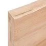Hellbraun behandelte Badezimmerarbeitsplatte aus Massivholz, 200 x 50 x (2–6) cm von vidaXL, Arbeitsplatten - Ref: Foro24-315...
