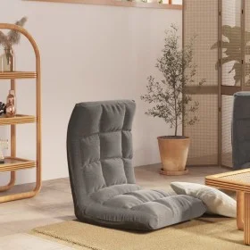 Silla de suelo plegable de tela gris claro de vidaXL, Sillas de suelo - Ref: Foro24-336584, Precio: 73,77 €, Descuento: %