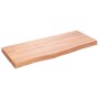 Encimera baño madera maciza tratada marrón claro 100x40x(2-6)cm de vidaXL, Encimeras - Ref: Foro24-3156130, Precio: 86,94 €, ...