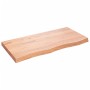 Encimera baño madera maciza tratada marrón claro 100x50x(2-6)cm de vidaXL, Encimeras - Ref: Foro24-3156133, Precio: 88,57 €, ...