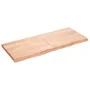 Light brown treated solid wood bathroom countertop 120x50x(2-4)cm by vidaXL, Countertops - Ref: Foro24-3156141, Price: 84,92 ...