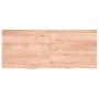 Light brown treated solid wood bathroom countertop 120x50x(2-4)cm by vidaXL, Countertops - Ref: Foro24-3156141, Price: 84,92 ...