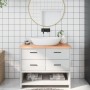 Encimera baño madera maciza tratada marrón claro 100x60x(2-4)cm de vidaXL, Encimeras - Ref: Foro24-3156135, Precio: 86,29 €, ...
