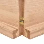 Badezimmerarbeitsplatte aus hellbraun behandeltem Massivholz, 120 x 40 x (2–6) cm von vidaXL, Arbeitsplatten - Ref: Foro24-31...