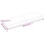Badezimmerarbeitsplatte aus hellbraun behandeltem Massivholz, 120 x 40 x (2–6) cm von vidaXL, Arbeitsplatten - Ref: Foro24-31...