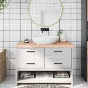 Untreated solid wood bathroom countertop 120x50x(2-6) cm by vidaXL, Countertops - Ref: Foro24-3156046, Price: 87,69 €, Discou...