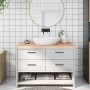 Encimera de baño madera maciza sin tratar 120x50x(2-6) cm de vidaXL, Encimeras - Ref: Foro24-3156046, Precio: 88,75 €, Descue...