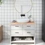 Untreated solid wood bathroom countertop 100x60x(2-4) cm by vidaXL, Countertops - Ref: Foro24-3156039, Price: 91,55 €, Discou...