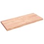 Encimera baño madera maciza tratada marrón claro 140x60x(2-6)cm de vidaXL, Encimeras - Ref: Foro24-3156152, Precio: 133,40 €,...