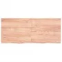 Badezimmerarbeitsplatte aus hellbraun behandeltem Massivholz, 140 x 60 x (2–6) cm von vidaXL, Arbeitsplatten - Ref: Foro24-31...