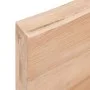 Badezimmerarbeitsplatte aus hellbraun behandeltem Massivholz, 140 x 60 x (2–6) cm von vidaXL, Arbeitsplatten - Ref: Foro24-31...