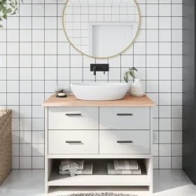 Untreated solid wood bathroom countertop 100x60x2 cm by vidaXL, Countertops - Ref: Foro24-3156038, Price: 79,48 €, Discount: %