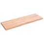 Encimera baño madera maciza tratada marrón claro 120x40x(2-4)cm de vidaXL, Encimeras - Ref: Foro24-3156139, Precio: 75,71 €, ...