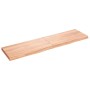 Encimera baño madera maciza tratada marrón claro 120x30x(2-4)cm de vidaXL, Encimeras - Ref: Foro24-3156137, Precio: 67,11 €, ...