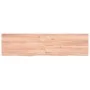 Badezimmerarbeitsplatte aus hellbraun behandeltem Massivholz, 120 x 30 x (2–4) cm von vidaXL, Arbeitsplatten - Ref: Foro24-31...