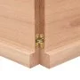Badezimmerarbeitsplatte aus hellbraun behandeltem Massivholz, 120 x 30 x (2–4) cm von vidaXL, Arbeitsplatten - Ref: Foro24-31...
