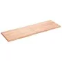 Encimera baño madera maciza tratada marrón claro 160x50x(2-4)cm de vidaXL, Encimeras - Ref: Foro24-3156157, Precio: 108,31 €,...