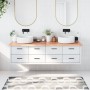 Encimera baño madera maciza tratada marrón claro 180x40x(2-4)cm de vidaXL, Encimeras - Ref: Foro24-3156163, Precio: 102,14 €,...