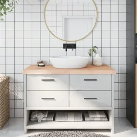 Encimera de baño madera maciza sin tratar 120x60x(2-6) cm de vidaXL, Encimeras - Ref: Foro24-3156048, Precio: 101,71 €, Descu...