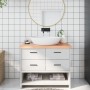 Encimera baño madera maciza tratada marrón claro 100x60x(2-6)cm de vidaXL, Encimeras - Ref: Foro24-3156136, Precio: 101,37 €,...