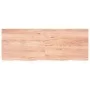 Badezimmerarbeitsplatte aus hellbraun behandeltem Massivholz, 160 x 60 x (2–6) cm von vidaXL, Arbeitsplatten - Ref: Foro24-31...