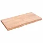 Encimera baño madera maciza tratada marrón claro 120x60x(2-6)cm de vidaXL, Encimeras - Ref: Foro24-3156144, Precio: 116,93 €,...