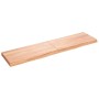 Encimera baño madera maciza tratada marrón claro 160x40x(2-6)cm de vidaXL, Encimeras - Ref: Foro24-3156156, Precio: 112,55 €,...