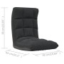 Silla de suelo plegable de tela negra de vidaXL, Sillas de suelo - Ref: Foro24-336590, Precio: 74,75 €, Descuento: %