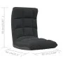 Silla de suelo plegable de tela negra de vidaXL, Sillas de suelo - Ref: Foro24-336590, Precio: 73,70 €, Descuento: %