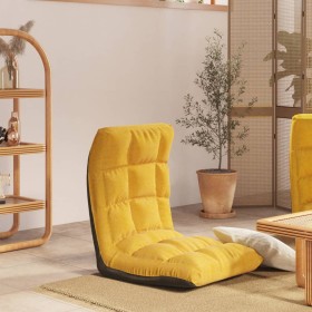Tumbona de suelo plegable de tela amarillo mostaza de vidaXL, Sillas de suelo - Ref: Foro24-336591, Precio: 74,97 €, Descuent...