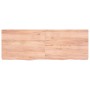 Encimera baño madera maciza tratada marrón claro 140x50x(2-6)cm de vidaXL, Encimeras - Ref: Foro24-3156150, Precio: 117,35 €,...