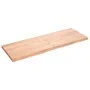 Encimera baño madera maciza tratada marrón claro 140x50x(2-4)cm de vidaXL, Encimeras - Ref: Foro24-3156149, Precio: 96,55 €, ...