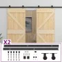 Sliding door with solid pine wood hardware 100x210 cm by vidaXL, Doors - Ref: Foro24-3057598, Price: 481,30 €, Discount: %