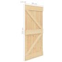 Puerta corredera con herrajes madera maciza de pino 90x210 cm de vidaXL, Puertas - Ref: Foro24-3057593, Precio: 369,23 €, Des...