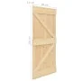 Schiebetür mit Beschlägen aus massivem Kiefernholz 90x210 cm von vidaXL, Türen - Ref: Foro24-3057593, Preis: 385,55 €, Rabatt: %