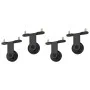 Black steel sliding door hardware kit 2 units 200 cm by vidaXL, doorframes - Ref: Foro24-3059843, Price: 128,38 €, Discount: %