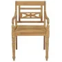 Sillas Batavia 2 uds teca maciza con cojines color crema de vidaXL, Sillas de jardín - Ref: Foro24-3062129, Precio: 246,02 €,...