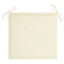 Sillas Batavia 2 uds teca maciza con cojines color crema de vidaXL, Sillas de jardín - Ref: Foro24-3062129, Precio: 246,02 €,...