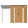 Cobertizo con tejado largo acero marrón claro 277x110,5x181 cm de vidaXL, Cobertizos - Ref: Foro24-364528, Precio: 238,76 €, ...