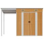 Cobertizo con tejado largo acero marrón claro 277x110,5x181 cm de vidaXL, Cobertizos - Ref: Foro24-364528, Precio: 253,72 €, ...