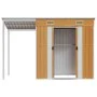 Cobertizo con tejado largo acero marrón claro 277x110,5x181 cm de vidaXL, Cobertizos - Ref: Foro24-364528, Precio: 238,76 €, ...