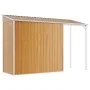 Cobertizo con tejado largo acero marrón claro 277x110,5x181 cm de vidaXL, Cobertizos - Ref: Foro24-364528, Precio: 238,76 €, ...
