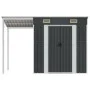Cobertizo jardín tejado largo acero antracita 277x110,5x181 cm de vidaXL, Cobertizos - Ref: Foro24-364526, Precio: 242,76 €, ...