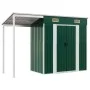 Cobertizo jardín tejado alargado acero verde 277x110,5x181 cm de vidaXL, Cobertizos - Ref: Foro24-364524, Precio: 220,97 €, D...