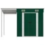 Cobertizo jardín tejado alargado acero verde 277x110,5x181 cm de vidaXL, Cobertizos - Ref: Foro24-364524, Precio: 220,97 €, D...